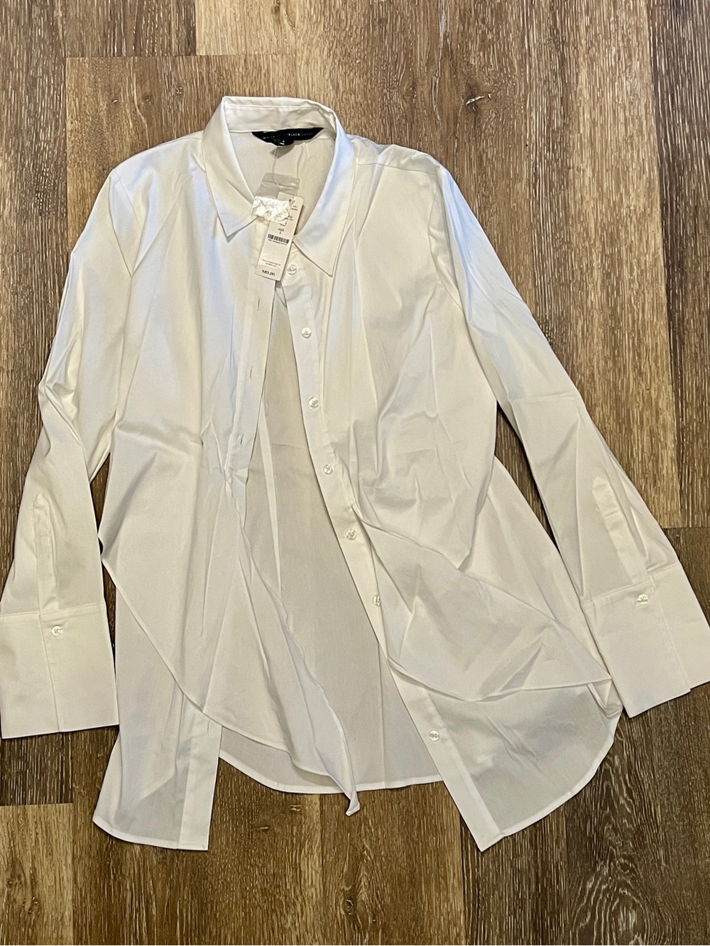 White House Black Market Classic White Button-Front Shirt